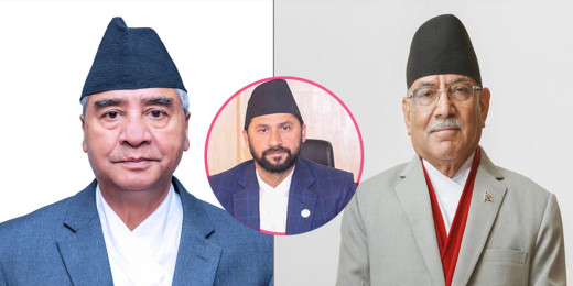 प्रचण्ड र देउवासँग लामिछानेको भेटवार्ता, रोजाइको मन्त्रालय नपाए समर्थन फिर्ता लिने तयारी